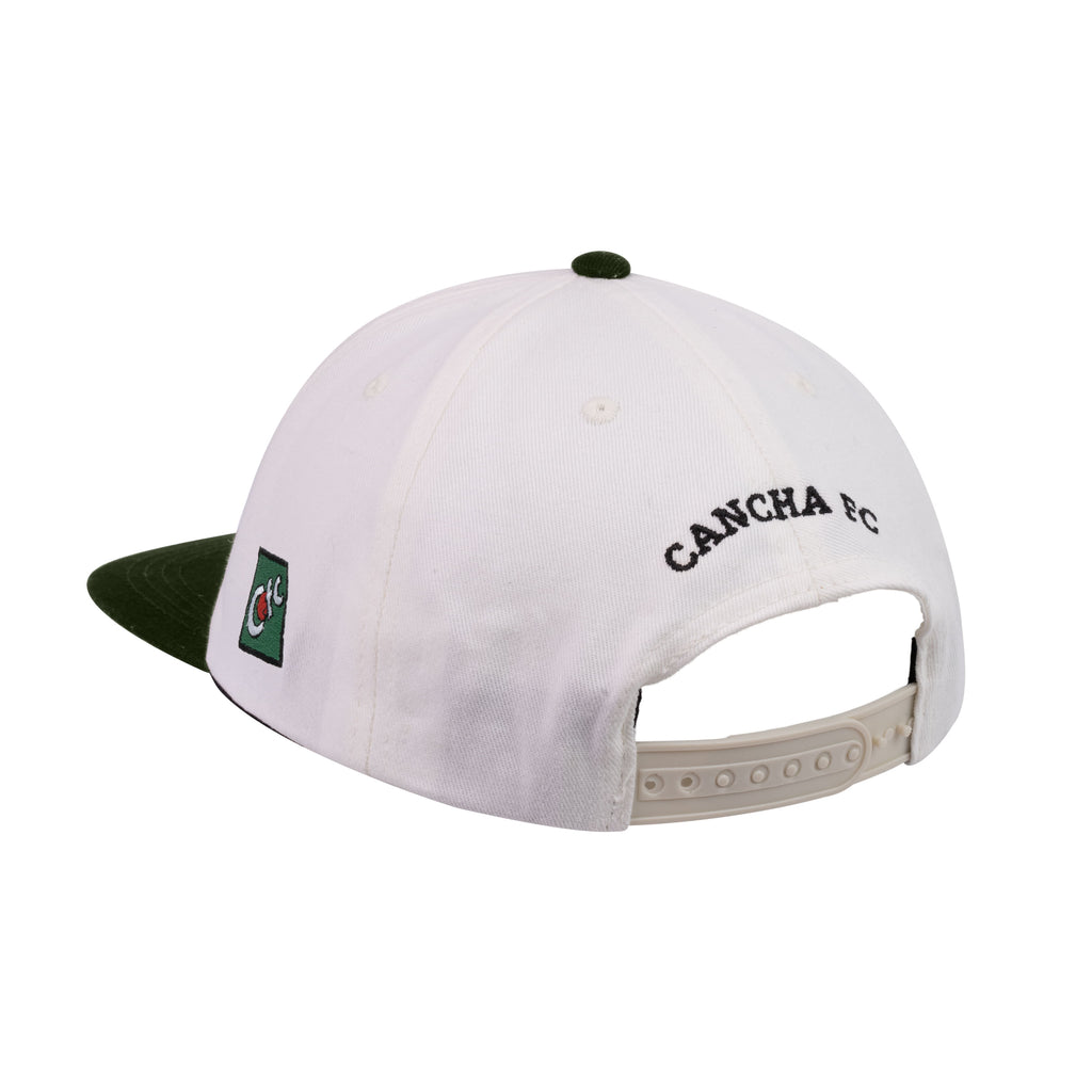Boné Cancha FC Túlio Brasileiro 95 Aba Reta Creme/Verde