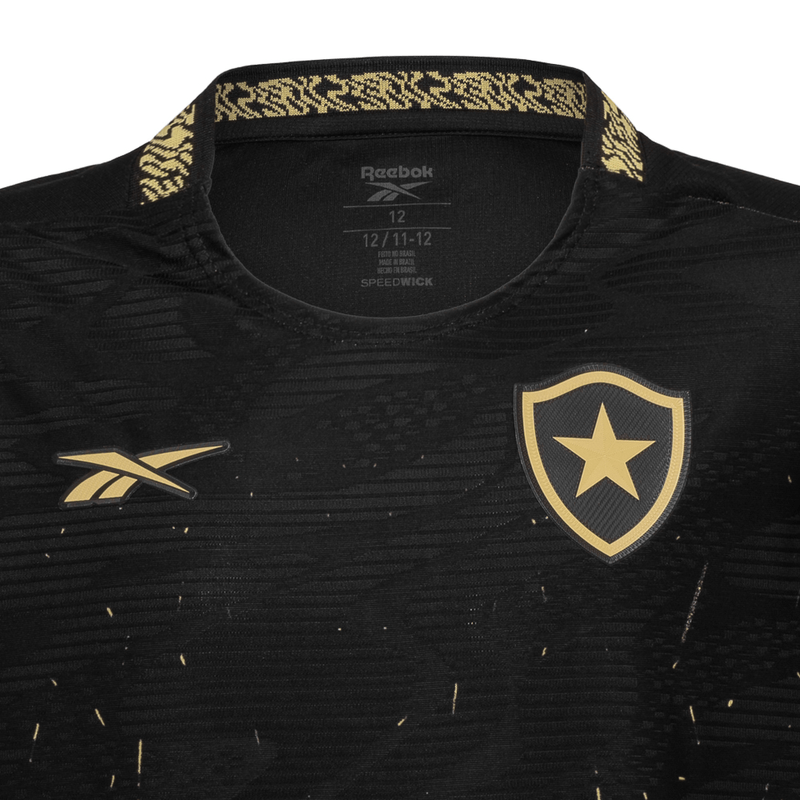 Camisa Botafogo Reebok Away 24/25 Infantil Preta 9152400252