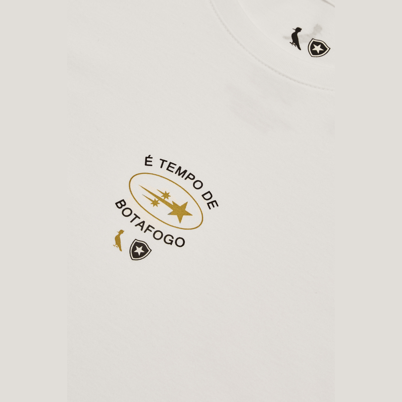 Camiseta Reserva Estampada É Tempo de Botafogo Branca