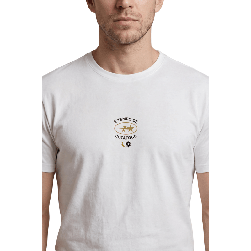 Camiseta Reserva Estampada É Tempo de Botafogo Branca