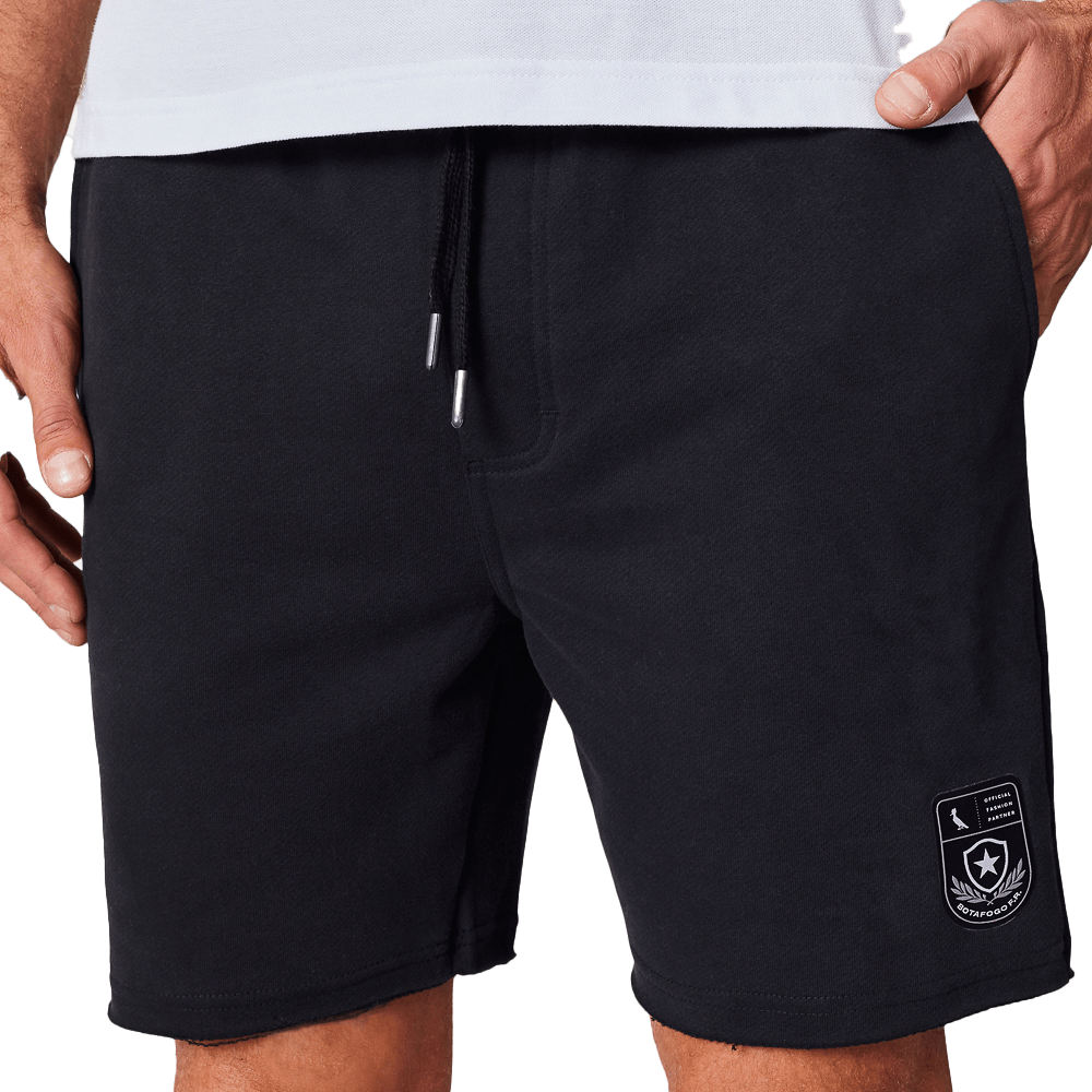 Bermuda Moletom Londres Patch Botafogo Preta