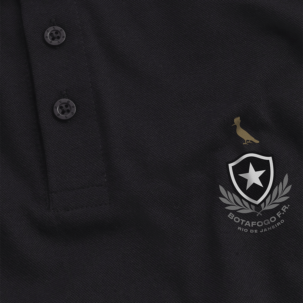 Polo Reserva Botafogo Escudo Laurel Patch Preto