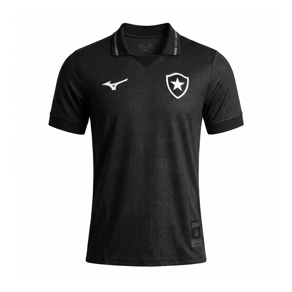 Camisa Botafogo Mizuno Away 26/27 Juvenil Preta