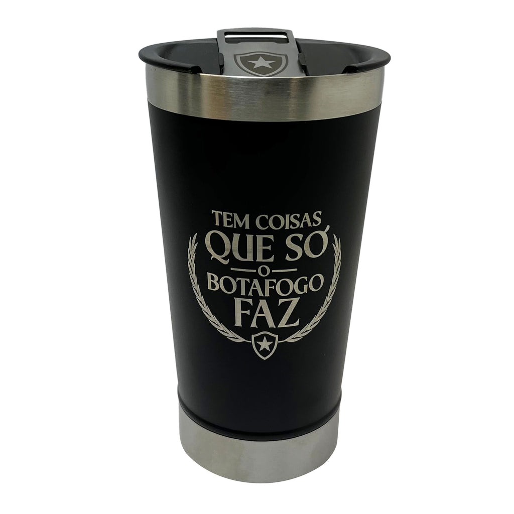 Copo Térmico Preto com Abridor 500ml Libertadores Cebola Brindes Único