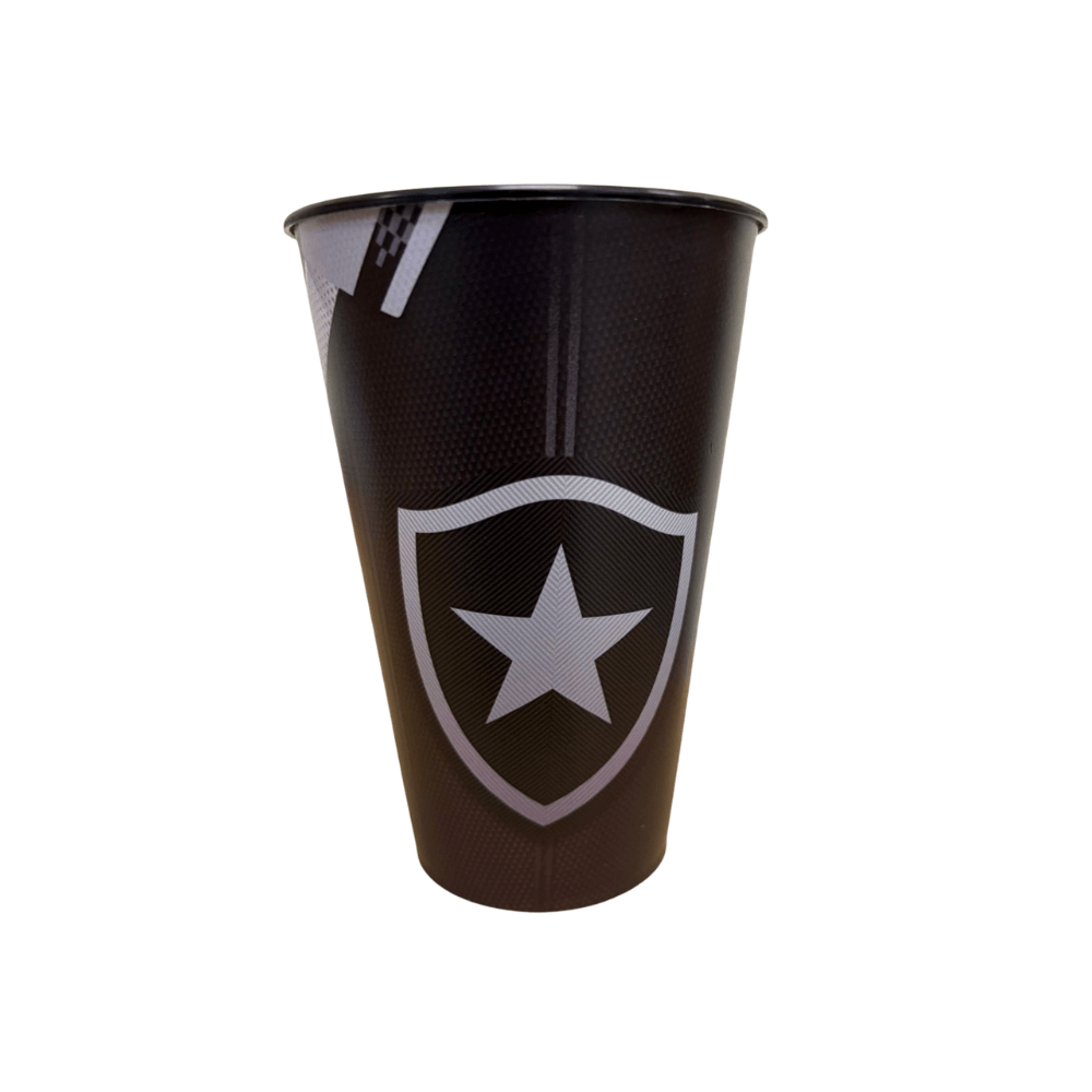 Copo Botafogo Camisa Preta Plástico 550ml M&L Único