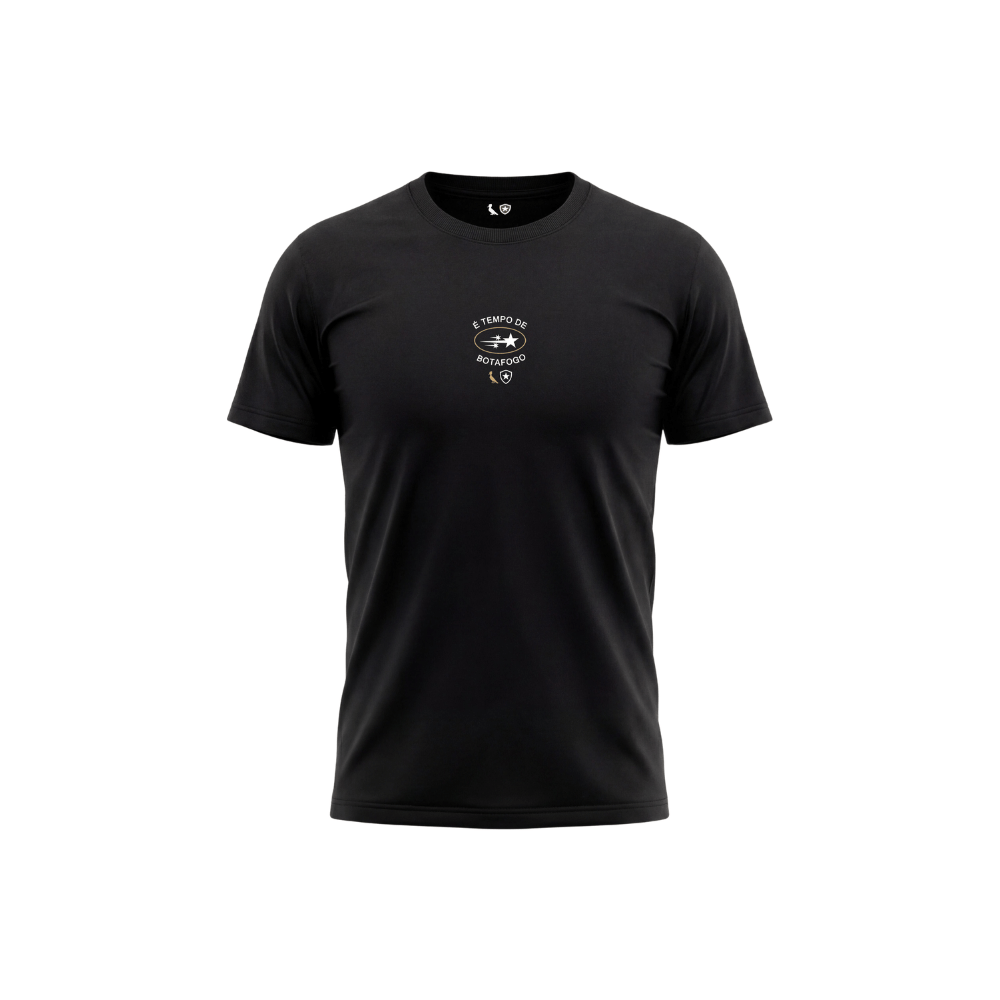 Camiseta Reserva Estampada É Tempo de Botafogo Preta