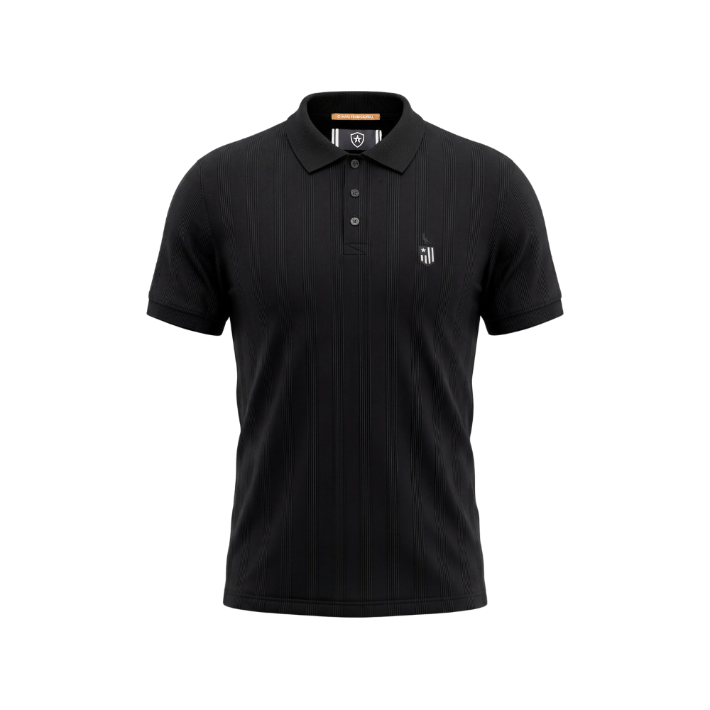 Polo Reserva Fio Tinto Escudo Botafogo Preto