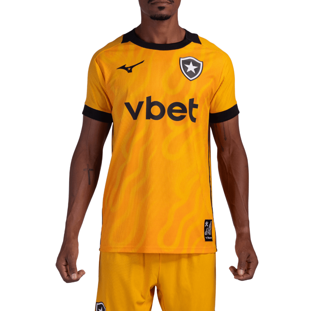 Camisa Mizuno Botafogo Goleiro Home 26/27 Masculina Laranja